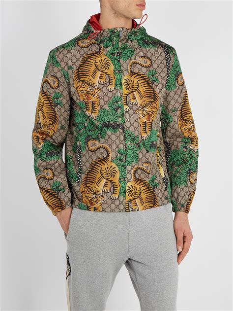 gucci print jacket replica|Gucci bengal tiger jacket.